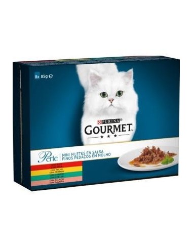 Gourmet Perle Laminas Pollo Caja 8X85 Gramos Purina Vet