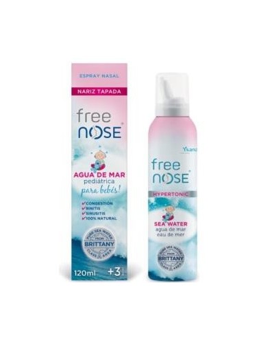 Free Nose Agua De Mar Hipertonic Pediatrica 120 Ml Ysana