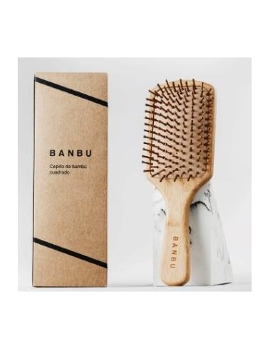 Banbu Cepillo De Bambu Y Caucho Natural Cuadrado. de Banbu