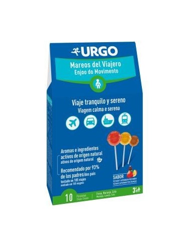 Urgo Mareos Del Viajero 10Piruletas Urgo