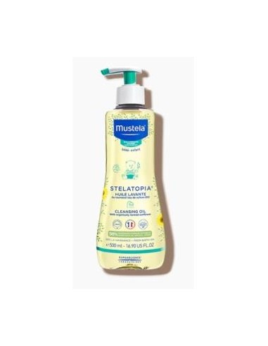 Stelatopia Aceite Baño-Ducha Bebe-Niño 500 Mililitros Mustela