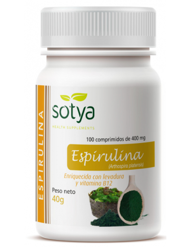 Espirulina 400 Mg 100 Compr Sotya