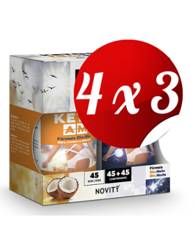 Pack 4x3 uds Keto Plus Am:Pm 45+45 Comprimidos De Dietmed