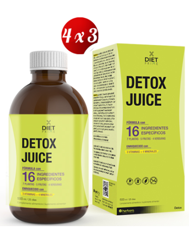 Pack 4x3 Detox Juice 500 Ml de Herbora