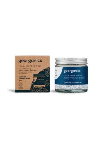 Dentifrico Mineral Menta Polvo 60 Mililitros Georganics