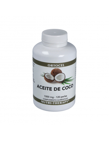 Aceite De Coco 1000Miligramos 120 Perlas Ortocel Nutri-Therapy