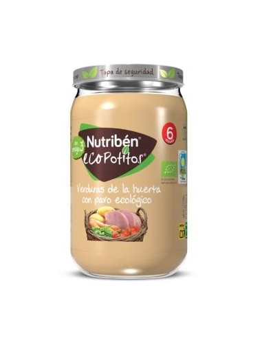 Nutriben Eco Potito Verduras Huerta Pavo 235Gr +6M Nutriben