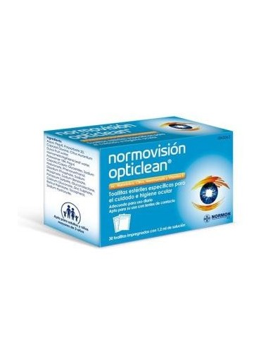 Normovision Opticlean 30 Toallitas Normon