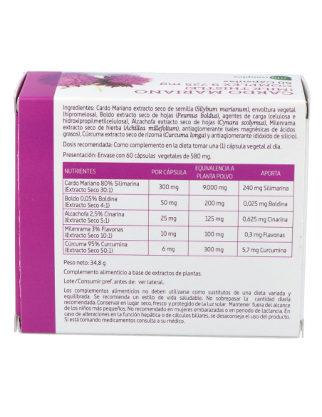 Cardo mariano complex 9.725 mg. 60 capsulas veg