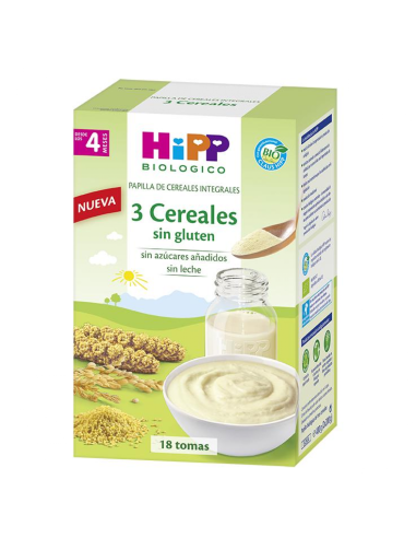 Papilla De 3 Cereales 4Meses 400 Gramos Bio Sg S/A Hipp