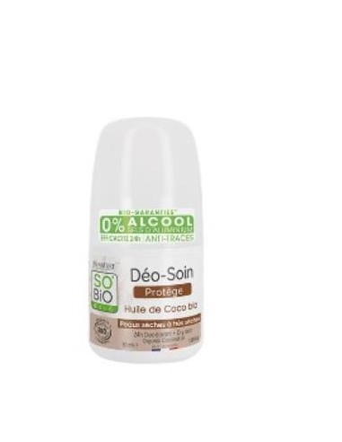 Desodorante Protector 24H Coco Roll-On 50Ml. de So´Bio Etic