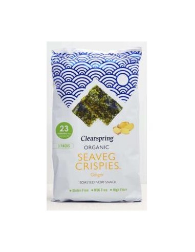 Alga Nori Con Jengibre Snack 3Udsx4Gr. de Clearspring