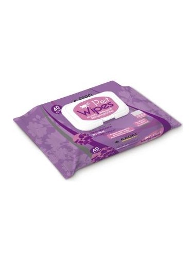 Toallitas De Gato Organic Mauve 40Un de Nayeco Vet