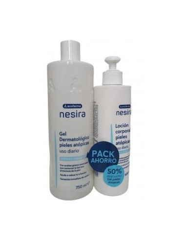 Nesira Pack Ahorro P/Atopicas Gel 750Ml +Loc 400Ml de Nesira