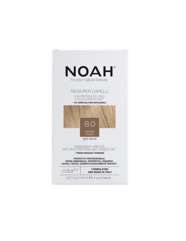 Tinte Capilar Rubio Claro 8.0 140Ml. de Noah