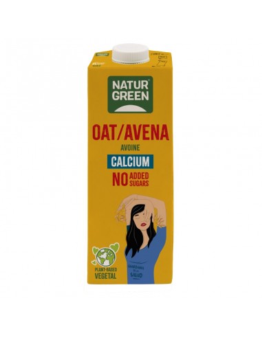 Bebida de Avena sin azucares añadidos Calcio  1 L de Naturgreen