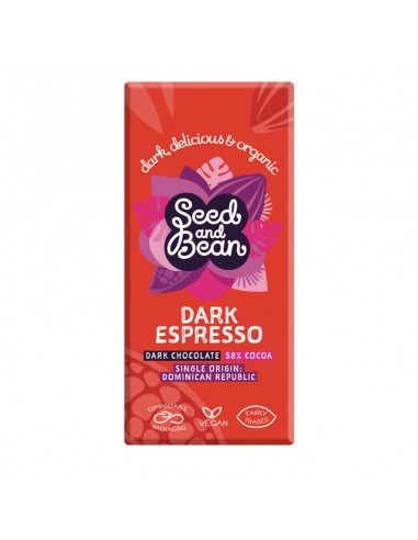 Chocolate Negro 58% con Café Expreso 75 g de Seed&Bean