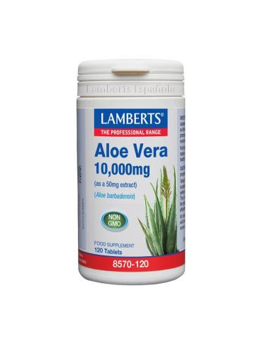 Aloe Vera 10.000 mg (Aloe barbadensis) 120 Tabs de Lamberts