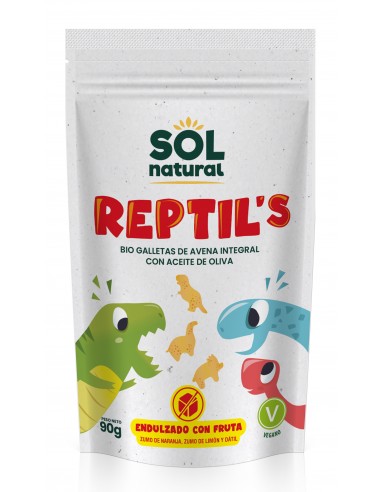 Reptils Galletas De Avena Y Fruta 90Gr. Bio de Solnatural