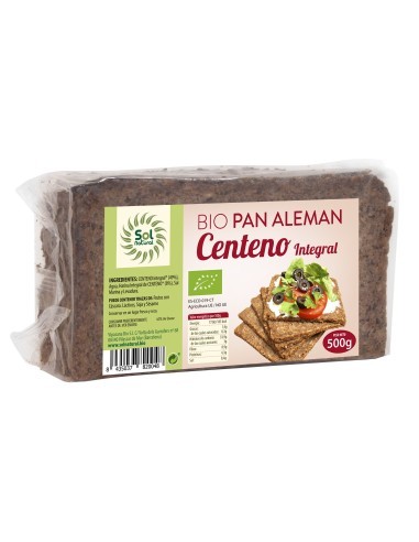 Pack 12 Uds. Pan Alemán Centeno Integral Bio 500 g  de Solnatural