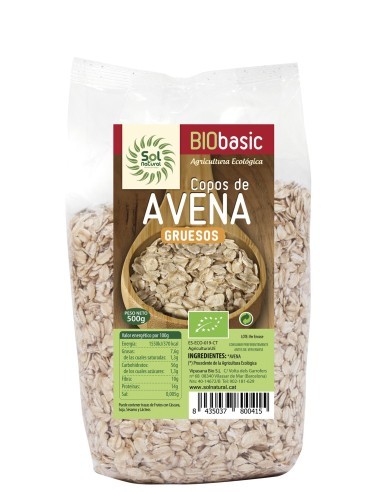 Pack 6 Uds. Copos De Avena Gruesos Bio 500 g  de Solnatural