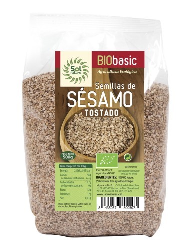 Pack 12 Uds. Semillas Sésamo Tostado Bio 500 g  de Solnatural