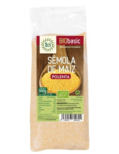 Pack 6 Uds. Sémola De Maíz (Polenta) Bio 500 g  de Solnatural