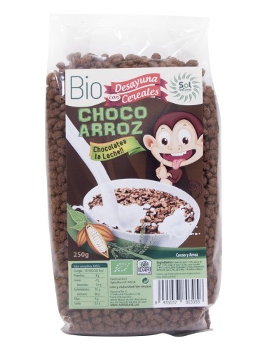 Pack 6 Uds. Choco Arroz Bio 250 g  de Solnatural