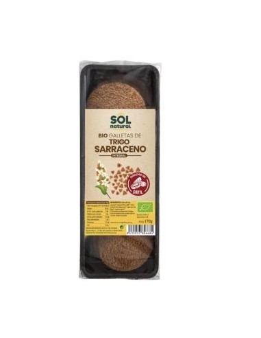 Pack 9 Uds. Galletas De Trigo Sarraceno Con Dátil Bio 170 g  de Solnatural