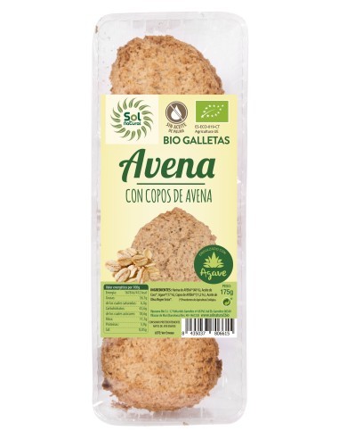 Pack 9 Uds. Galletas De Avena Endulzadas Con Fruta Bio 175 g  de Solnatural