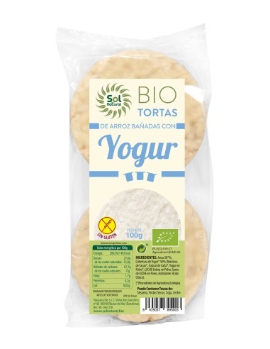 Pack 12 Uds. Tortas De Arroz Con Yogur Natural Bio 100 g  de Solnatural