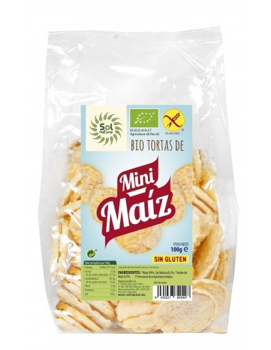 Pack 12 Uds. Mini Tortitas De Maíz Bio Sin Gluten 100 g  de Solnatural