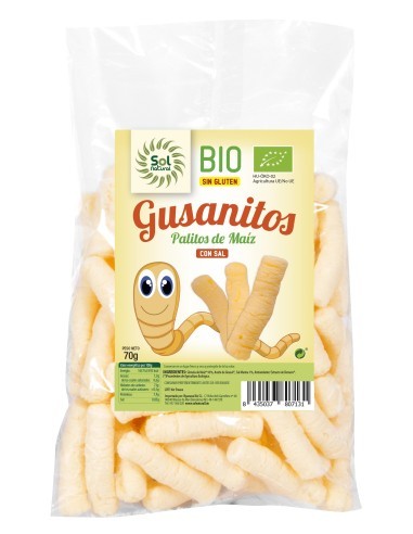 Pack 20 Uds. Gusanitos Gu Sanos! De Maíz Bio 70 g  de Solnatural