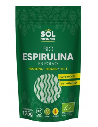 Pack 12 Uds. Espirulina En Polvo Bio 125 g  de Solnatural