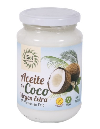 Pack 6 Uds. Aceite De Coco Virgen Extra Mediano Bio 370 ml  de Solnatural