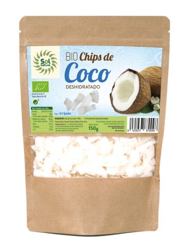 Pack 12 Uds. Chips De Coco Bio Sri Lanka Bolsa 150 g  de Solnatural