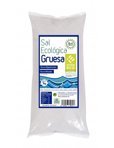 Pack 12 Uds. Sal Gruesa Del Mediterráneo Bio 1 Kg  de Solnatural