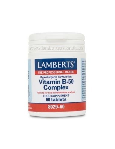 Complejo de Vitaminas B-50 60 Tabs de Lamberts