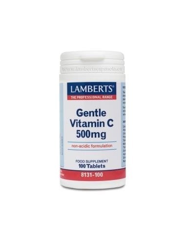 Gentle Vitamina C 500 mg (Forma suave, no Ã¡cida) 100 Tabs de Lamberts