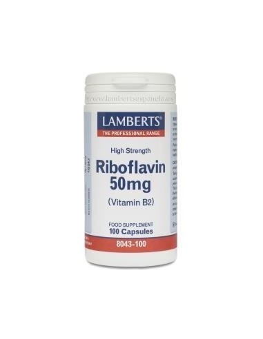 Riboflavina 50 mg (Vitamina B2) 100 Caps de Lamberts