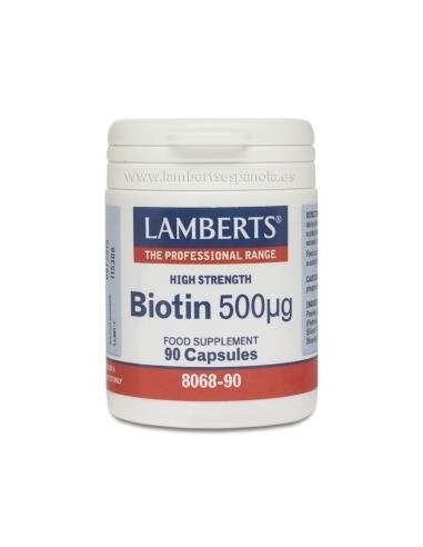 Biotina 500 Âµg 90 Caps de Lamberts