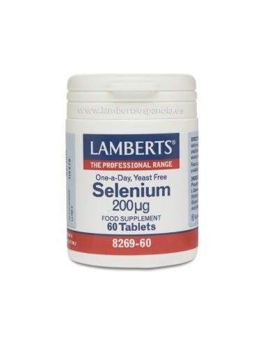 Selenio 200 Âµg (Como L-Selenometionina) 60 Tabs de Lamberts