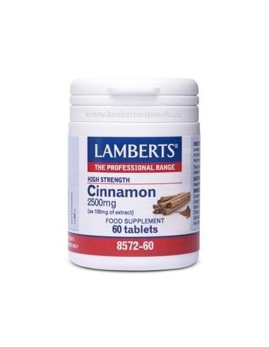 Canela 2500 mg (CinamaldehÃ­do del 62% Â 73%) 60 Tabs de Lamberts