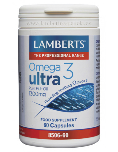 Omega 3 Ultra (Aceite de Pescado puro 1300 mg) 60 de Lamberts