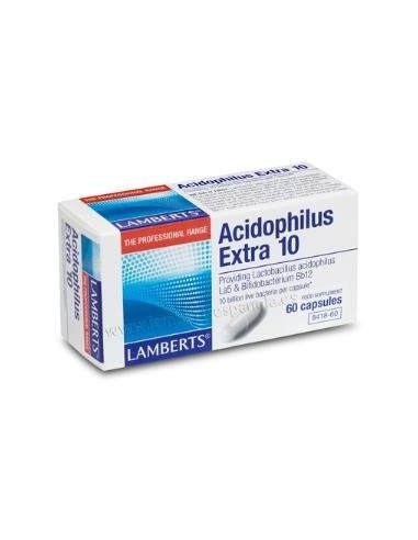 Acidophilus Extra 10 (10000 millones por cÃ¡psula) 60 Caps de Lamberts