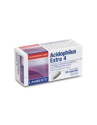 Acidophilus Extra 4 (4000 millones por cÃ¡psula) 60 Caps de Lamberts