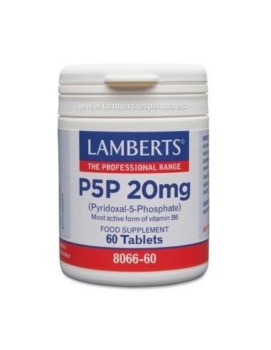 P5P 20 mg (Piridoxal-5-Fosfato) 60 tabs de Lamberts