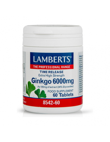 Ginkgo Biloba 6000 mg 60 Tabs de Lamberts