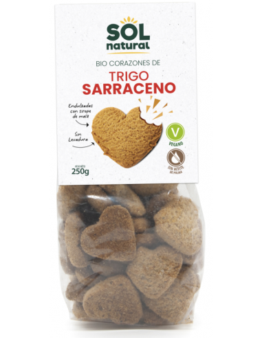 Corazones Trigo Sarraceno Con Sirope De Maíz Bio 250 Gramos  Sol Natural