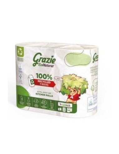 Papel Cocina Doble Capa 2 Rollos Bio de Grazie Natural